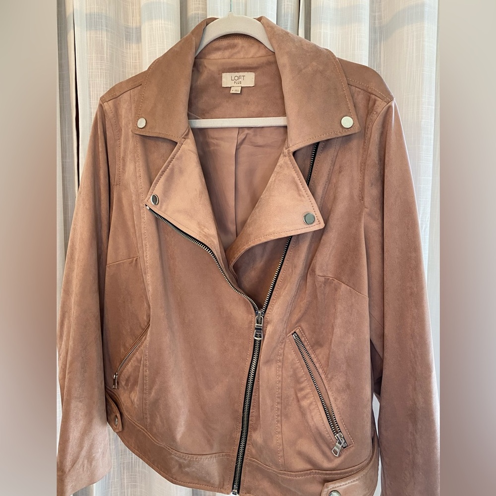 Blush pink Moto jacket Loft